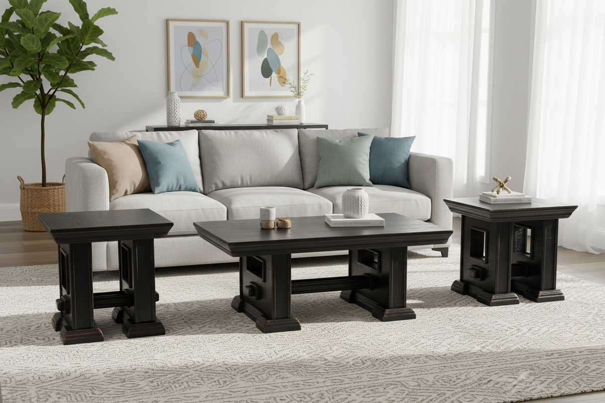 MAGNOLIA / ASPEN 3 PIECE COFFEE TABLE SET