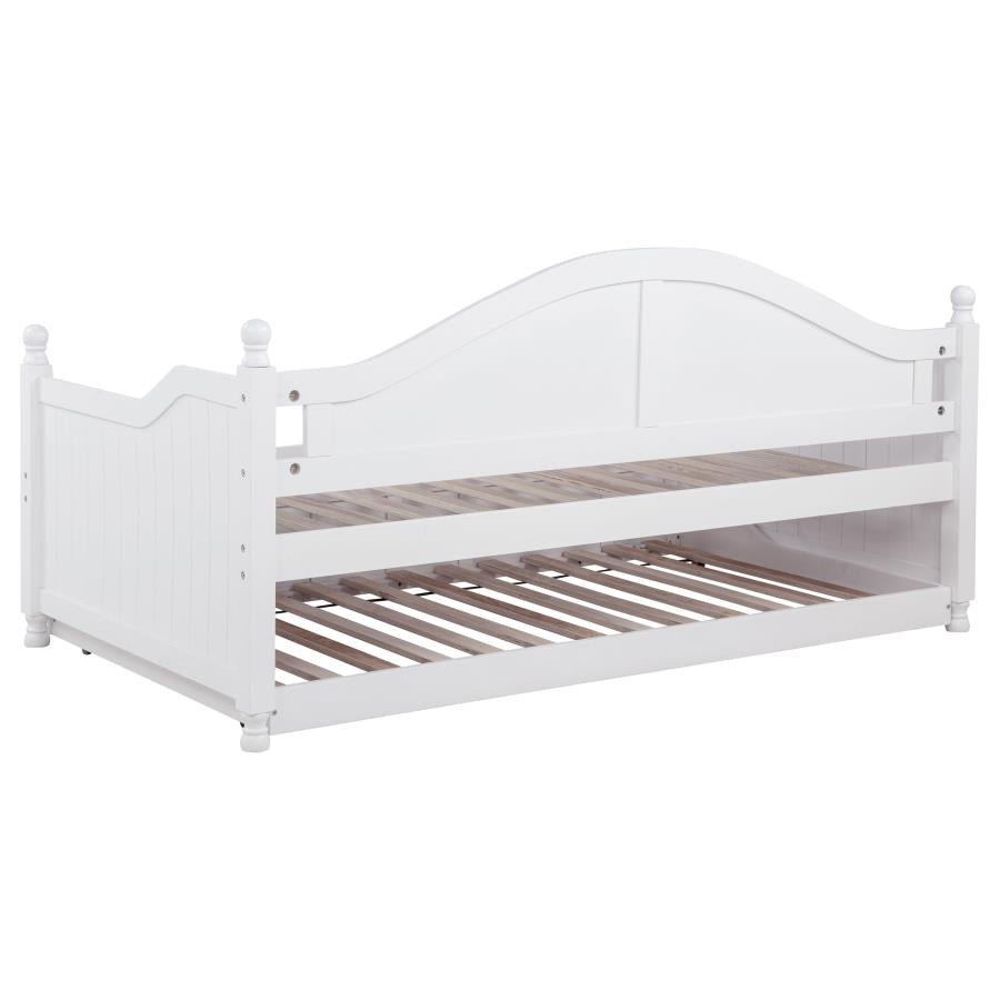 Julie Ann - Arched Back Day Bed With Trundle by Coaste | BEL Furniture