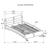 Jeremaine Upholstered Eastern King Sleigh Bed White
