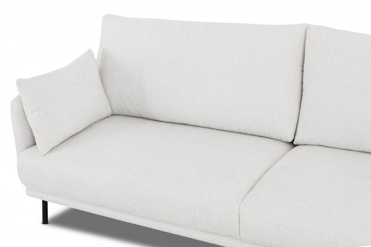 Modern Fabric Sofa - White / Black