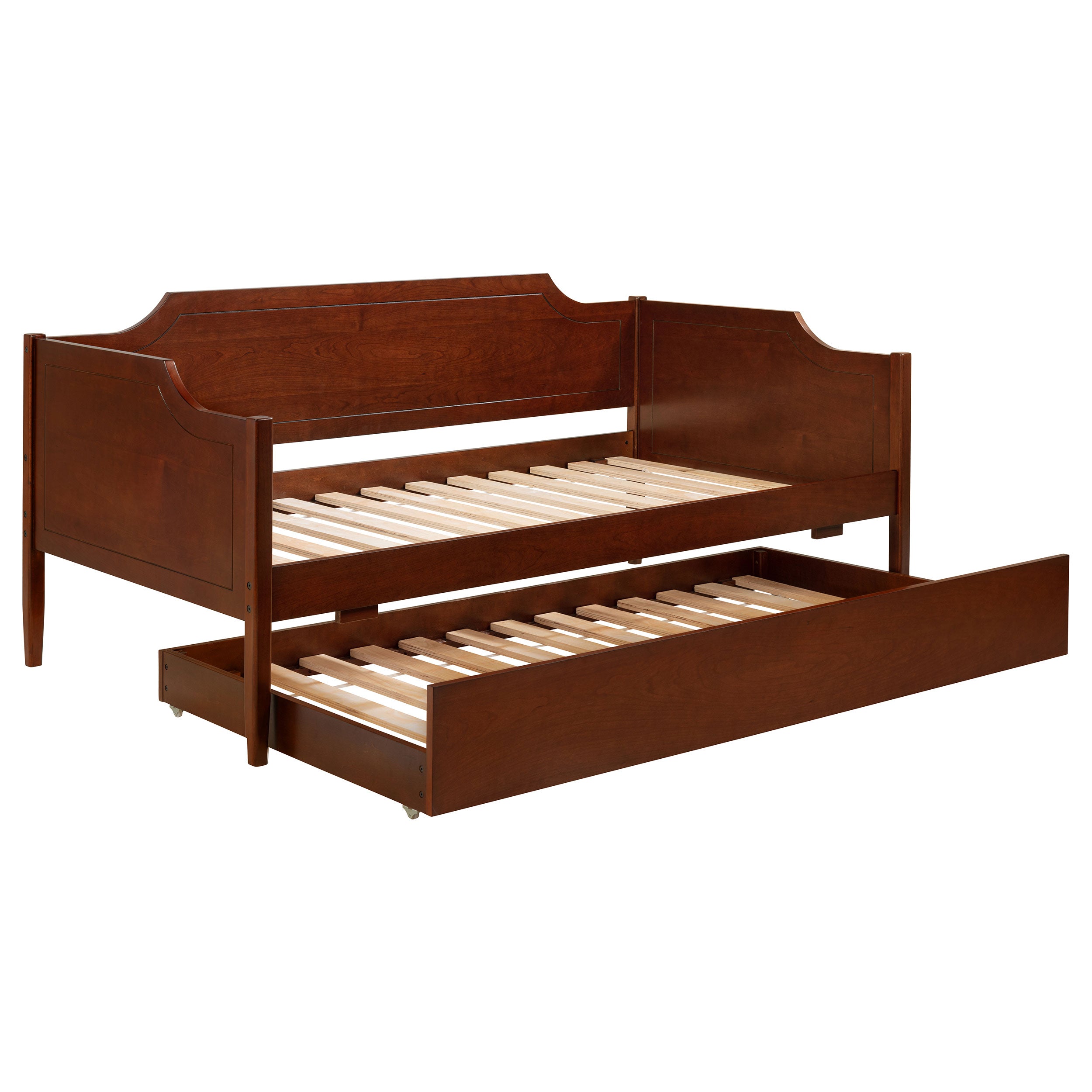 Redding - Wood Twin Daybed With Trundle - Cherry - Daybeds | Bel Furni