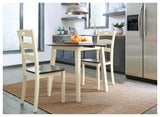 Woodanville - Cream / Brown - Round DRM Drop Leaf Table by Signature Design by Ashley® | Bel Furniture