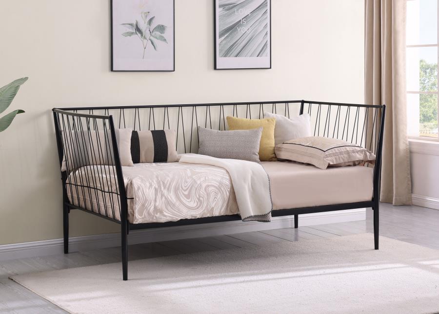 Richland - Metal Twin Daybed Bed Frame - Matte Black