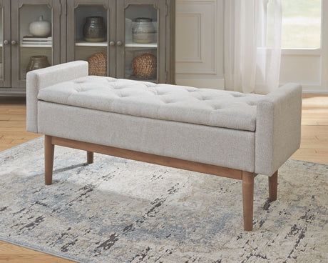 Briarson - Beige / Brown - Storage Bench by Signature Design by Ashley® | Bel Furniture