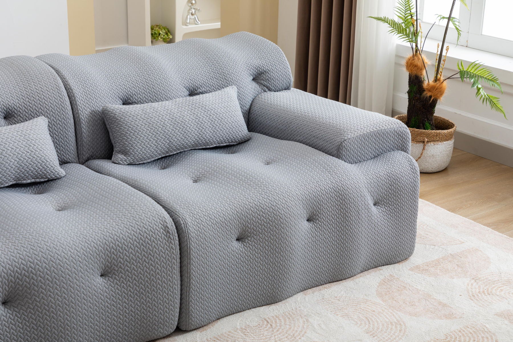 Large Size 2 Seater Sofa, Pure Foam Comfy Sofa Couch, Modern Lounge Sofa For Living Room, Apartment