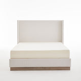 Hosford - Minimalist Canvas Upholstered Wingback Bed