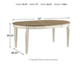 Realyn - Oval Dining Table Set by Signature Design by Ashley® | Bel Furniture