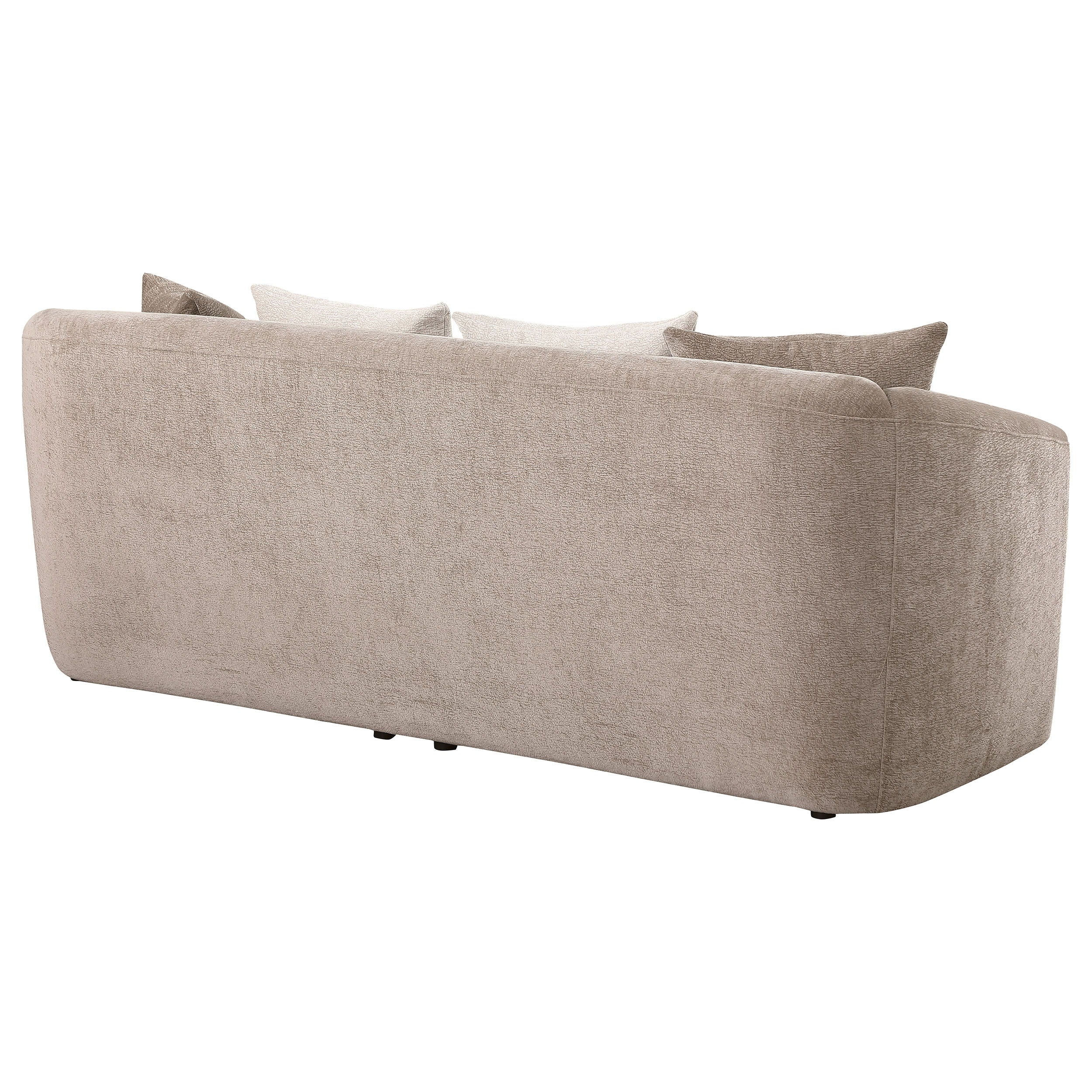 Townsend - Chenille Upholstered Rolled Arm Sofa - Latte