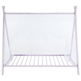 Fultonville Metal Twin Tent Bed with 7-inch Mattress Pink