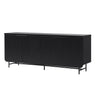 Modern Fluted Door Minimalist Storage Sideboard Black by Walker Edison | Bel Furniture