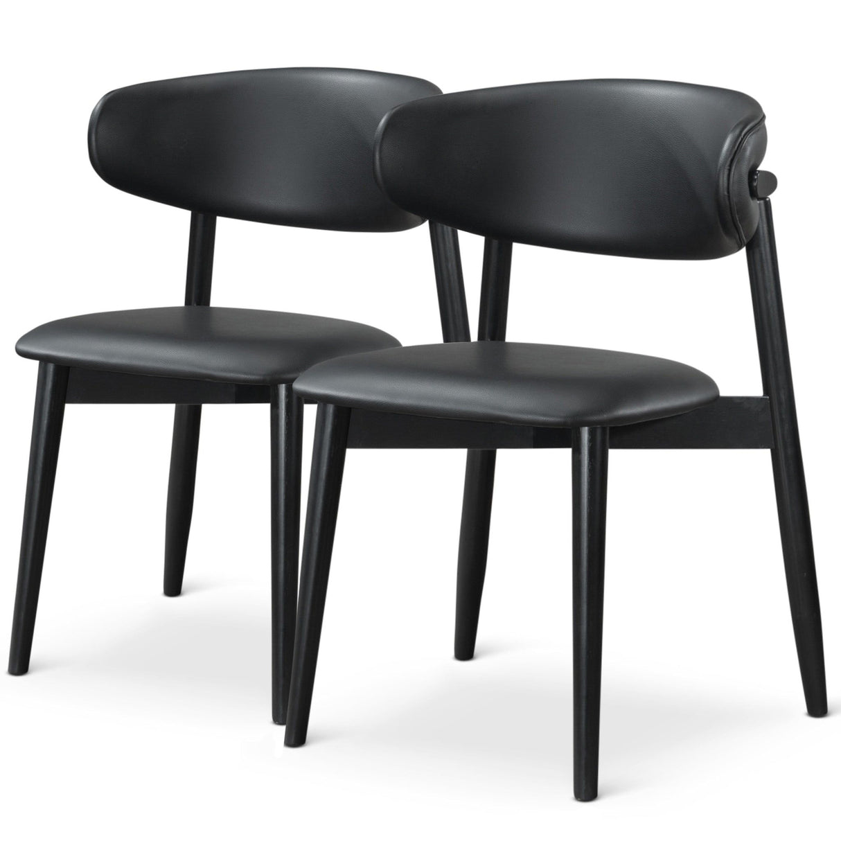 Korb - Dining Chair (Set of 2) - Black by Ashcroft Furniture | Bel Furniture
