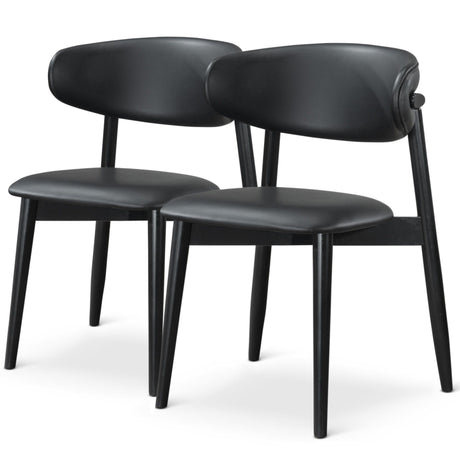 Korb - Dining Chair (Set of 2) - Black by Ashcroft Furniture | Bel Furniture