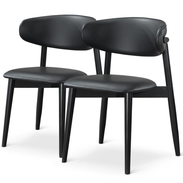 Korb - Dining Chair (Set of 2) - Black by Ashcroft Furniture | Bel Furniture