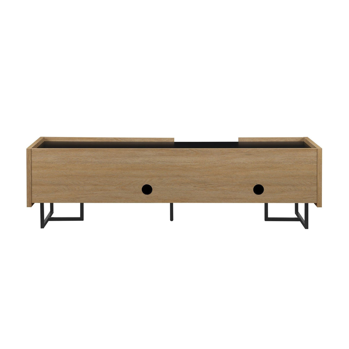 Contemporary Low Profile TV Stand Light Brown by Walker Edison | Bel Furniture