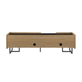 Contemporary Low Profile TV Stand Light Brown by Walker Edison | Bel Furniture