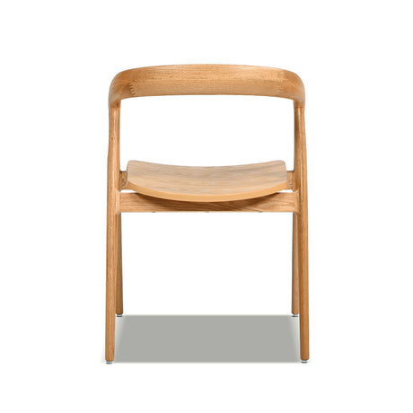 Simeon - Scandinavian Sculpted Dining Chair - Warm Natural Brown by Jennifer Taylor Home | Bel Furniture