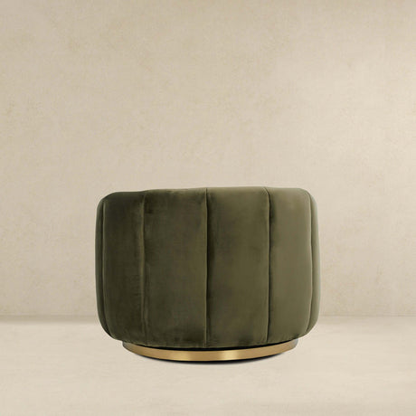 Cosey - Swivel Chair - Gold / Green / Olive Green by Ashcroft Furniture | Bel Furniture