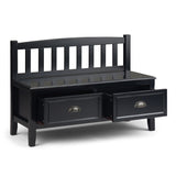 Burlington - Entryway Storage Bench With Drawers by Simpli-Home | Bel Furniture