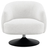 Dave - Upholstered Barrel Back Swivel Club Chair - Beige by CoasterElevations | Bel Furniture