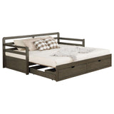 Sorrento - 2-Drawer Twin Long Daybed With Extension Trundle - Gray