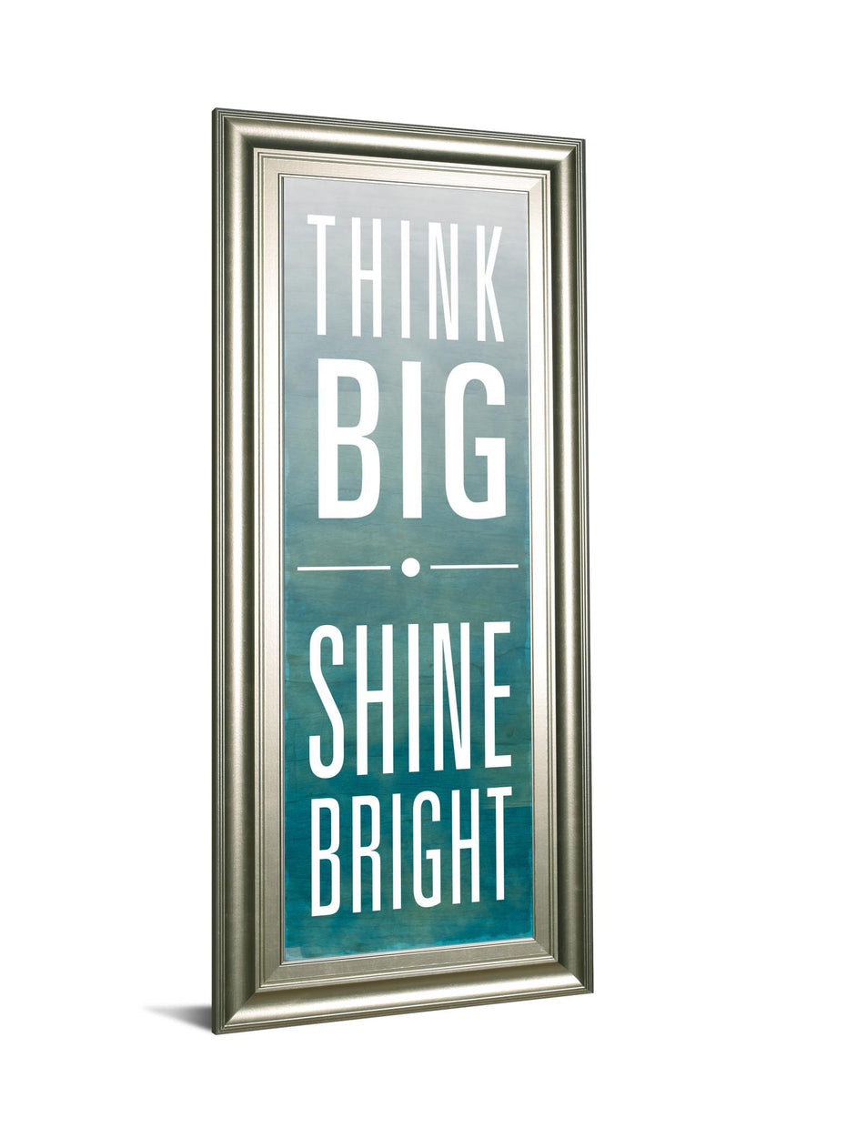 Shine By Sd Studios - Framed Print Wall Art - Blue