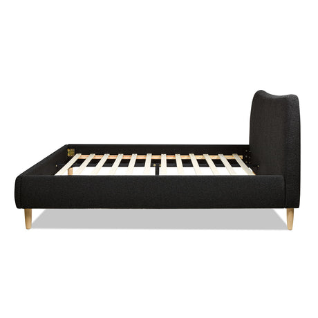 Roman - Curved Headboard Upholstered Platform Bed by Jennifer Taylor Home | Bel Furniture