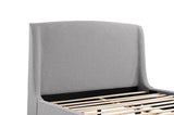 Mosby Upholstered Wingback Bed Grey