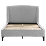 Mosby Upholstered Wingback Bed Grey