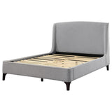 Mosby Upholstered Wingback Bed Grey