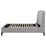 Mosby Upholstered Wingback Bed Grey