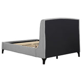 Mosby Upholstered Wingback Bed Grey