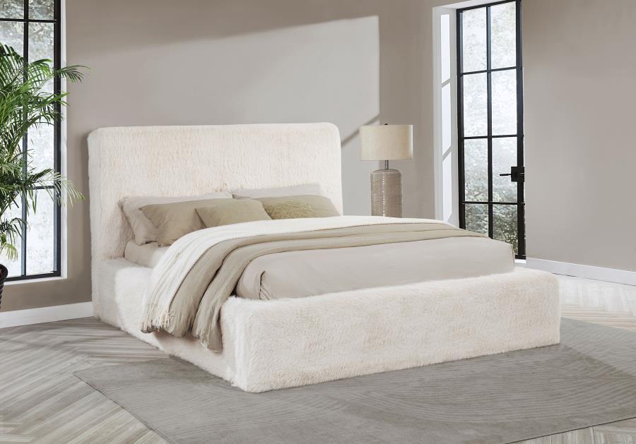 Rebecca - Faux Fur Upholstered Bed