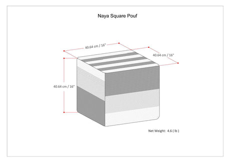 Naya - Upholstered Cube Pouf - view 5