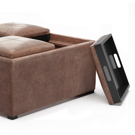 Avalon - Square Coffee Table, Storage Ottoman - view 22