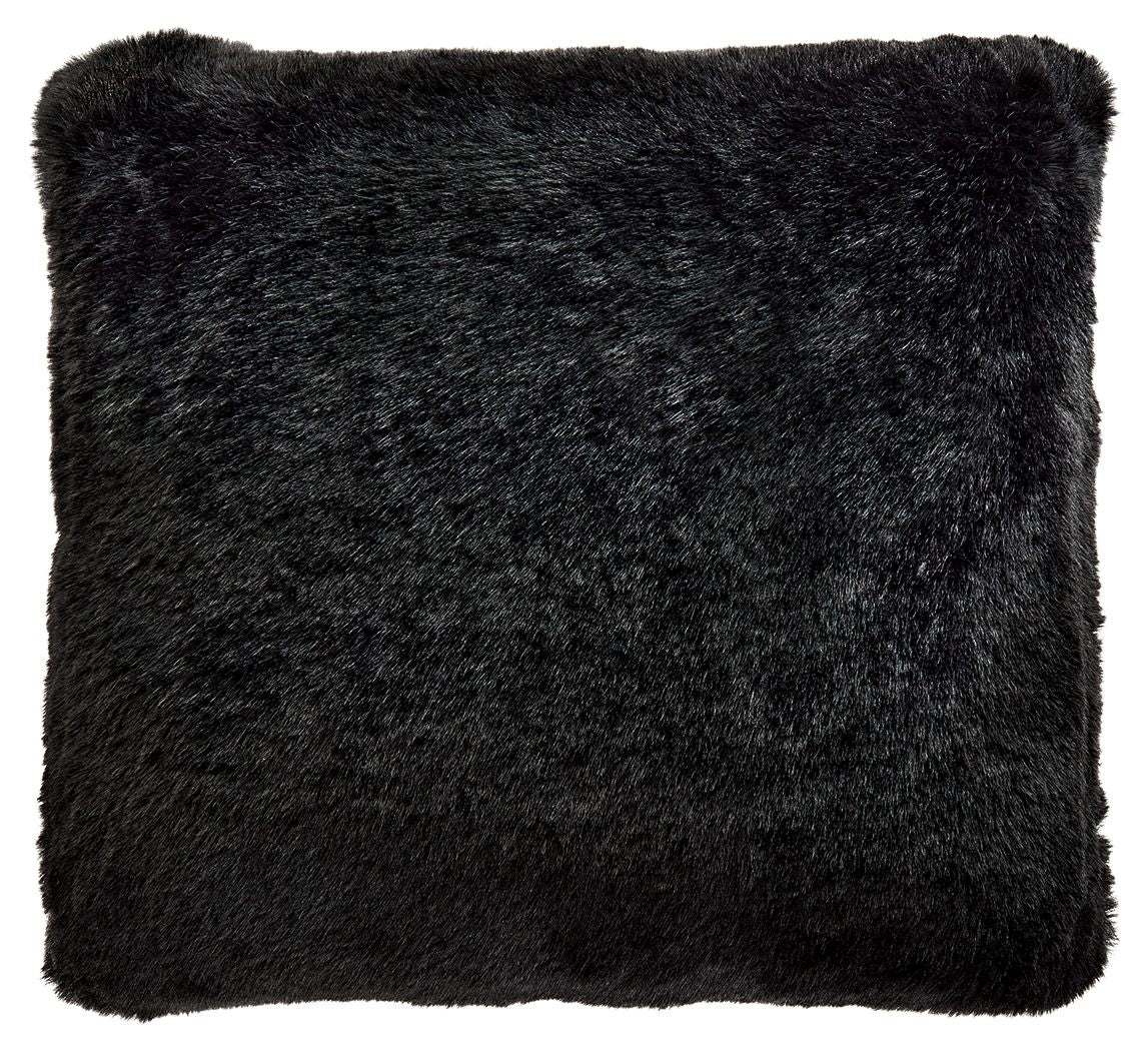 Gariland - Faux Fur Pillow Black by Signature Design by Ashley® | Bel Furniture