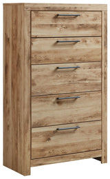 Hyanna - Tan Brown - Five Drawer Chest by Signature Design by Ashley® | Bel Furniture