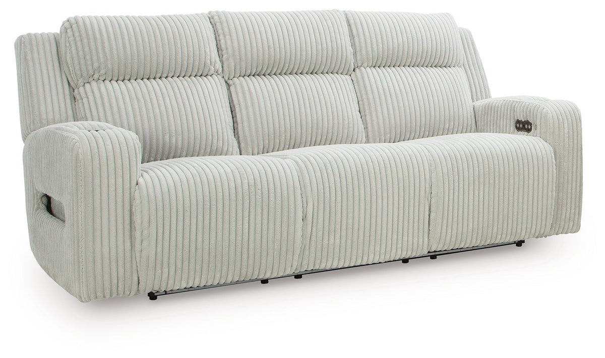 Forest Lake - Power Reclining Sofa With Adj Headrest Gray by Signature Design by Ashley® | Bel Furniture
