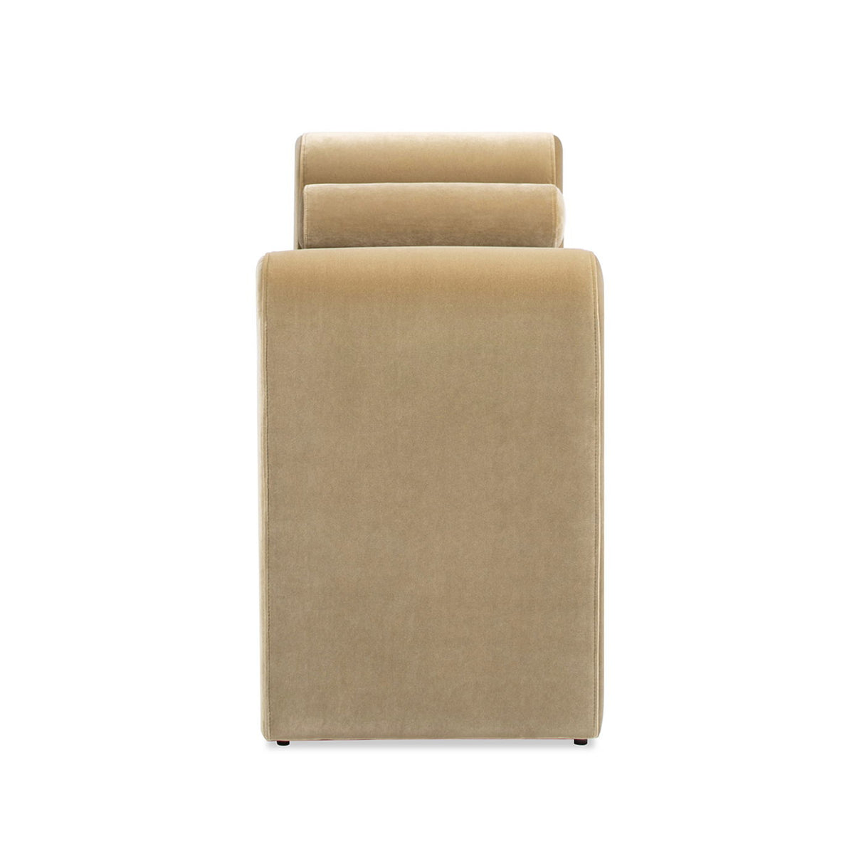 Mason - Arched Arm Bench With Bolster Pillows - Camel Brown Beige by Jennifer Taylor Home | Bel Furniture