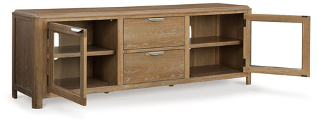 Rencott - Light Brown - Extra Large TV Stand by Signature Design by Ashley® | Bel Furniture