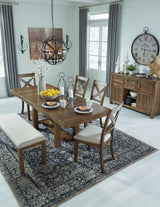 Moriville - Grayish Brown - Rectangular Dining Room Extension Table by Signature Design by Ashley® | Bel Furniture