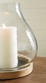 Adalisen - Clear / Brown - Candle Holder by Signature Design by Ashley® | Bel Furniture