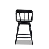Breda - Turned Bubble Spindle Low Back Counter Stool - Black by Jennifer Taylor Home | Bel Furniture