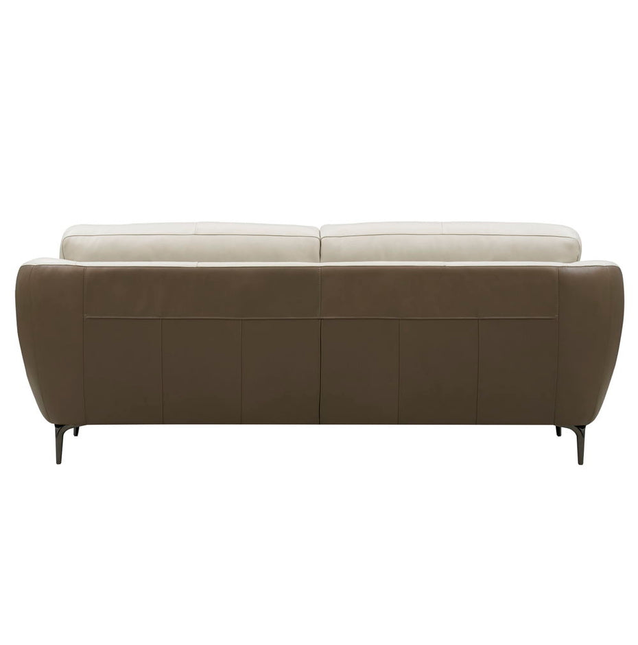 Makena - Leather Sofa - Beige