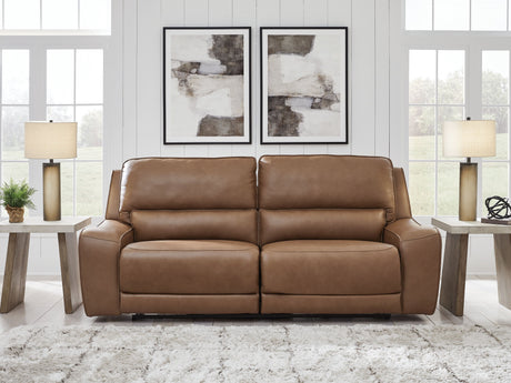 DeepWakes - Caramel - 2 Seat Power Reclining Sofa Adjustable Headrest by Signature Design by Ashley® | Bel Furniture