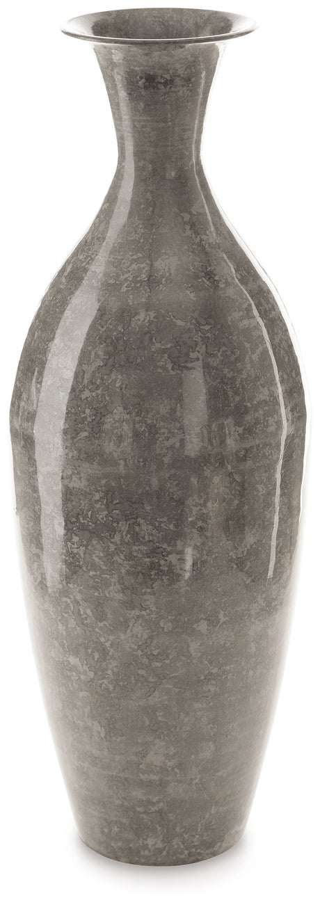 Brockwich - Vase Dark Gray 7''W x 7''D x 20''H by Signature Design by Ashley® | Bel Furniture