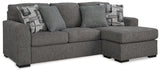 Gardiner - Pewter - Sofa Chaise by Signature Design by Ashley® | Bel Furniture