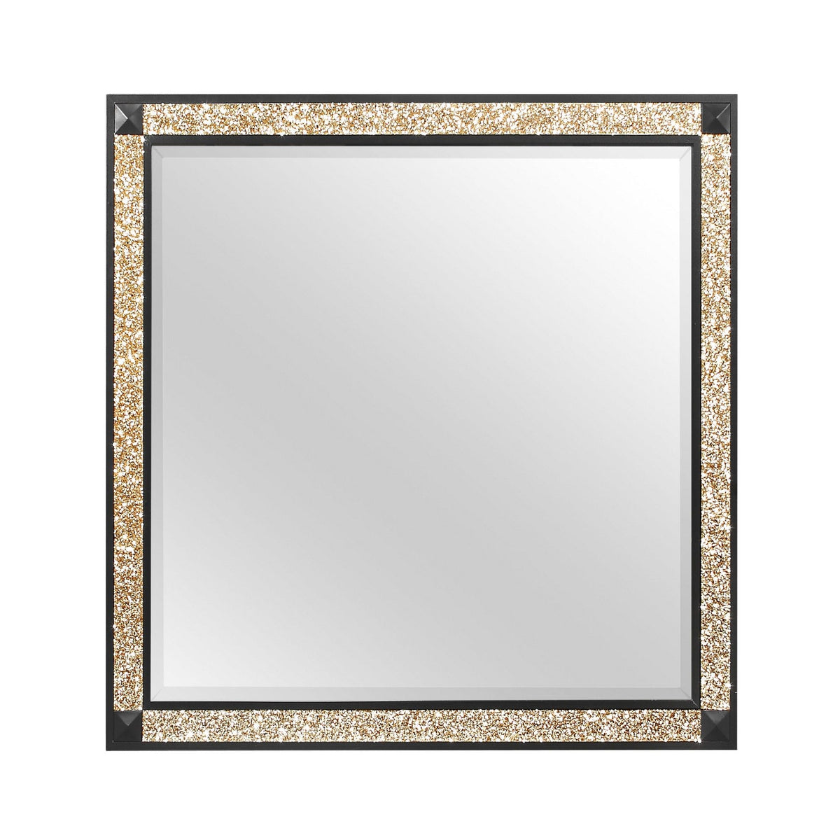 Lively - Mirror With Glitter Detail - Black - view 2