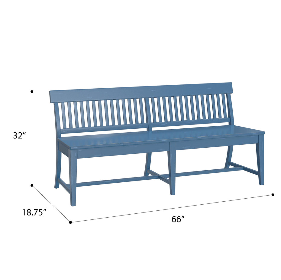 Haidel - Dining Bench - Blue