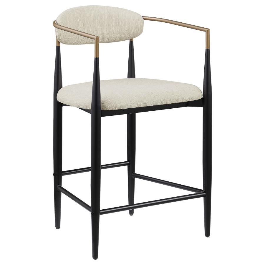 Tina - Metal Counter Height Bar Stool With Upholstered Back And Seat (Set of 2) by Coaster Fine Furniture | Bel Furniture