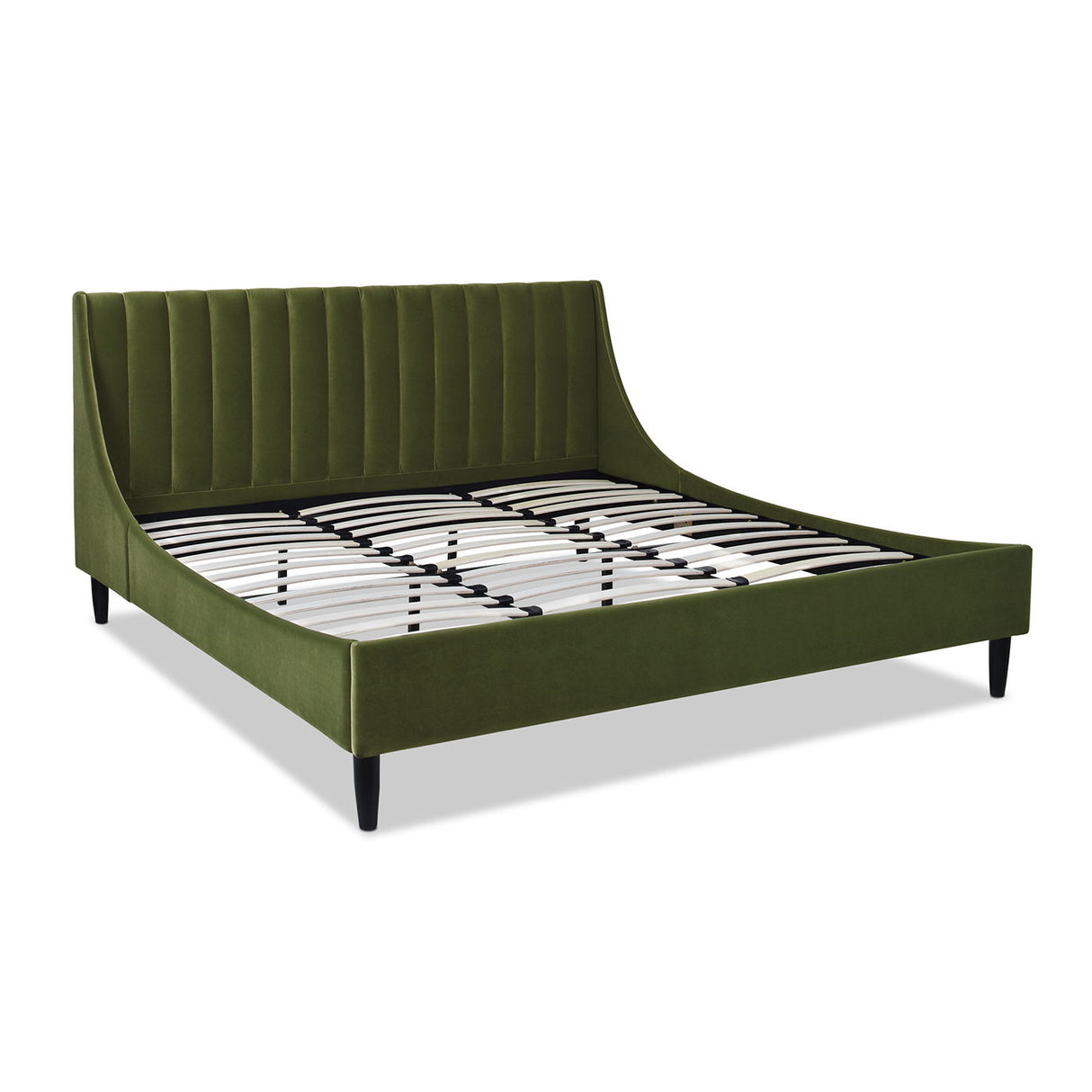 Aspen - Vertical Tufted Modern Headboard Platform Bed Set by Jennifer Taylor Home | Bel Furniture